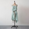 Storied Home Gingham Woven Linen & Cotton Apron, Aqua - 4 of 4
