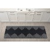 World Rug Gallery Bohemian Stripe Cushioned Anti Fatigue Standing Kitchen Mat  - BLACK 18'x47' - 2 of 4
