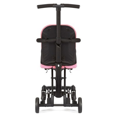 Pink Lightweight Aluminium Travel Stroller with Adjustable Handles