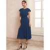 INSPIRE CHIC Women's Chiffon Cocktail Cap Sleeve Tie Waist Formal Wedding Guest Dresses - 2 of 4