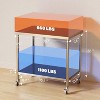 NSF Certified Stainless Steel Work Table, Bilayer Table with Adjustable Undershelf ,Straight edge - 3 of 4