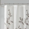 LunaLulinlk Burnout Printed Shower Curtain Grey 72x72" - 2 of 4