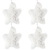 Northlight Faux Fur Plush Star Christmas Ornaments - 4.75" - White - Set of 4 - 3 of 4