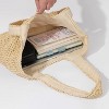 Attop Beige Beach Bags for Women - Summer Soft Large Woven Shoulder Purse Handbag, Beach Tote Straw Bag for Summer Vacation - 2 of 4