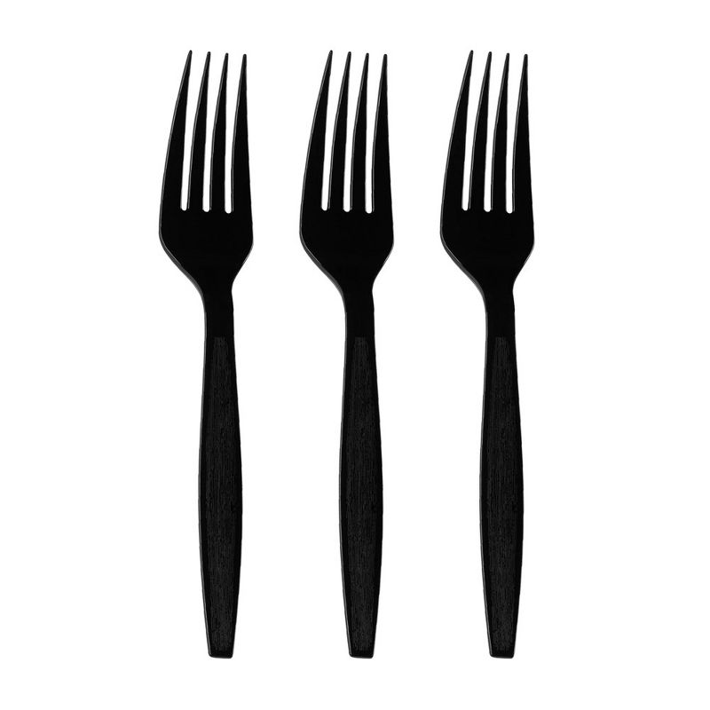 Smarty Had A Party Black Plastic Disposable Forks (1000 Forks), 1 of 4