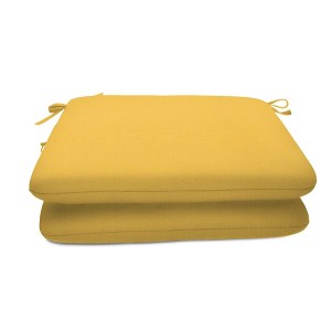 Casual Cushion Solid Sunbrella Fabric 2-Piece Indoor/Outdoor Seat Pad Cushion - 1 of 4