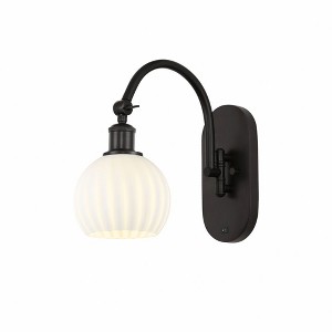 White Venetian - 1 Light Arm Swivels Side to Side Wall Sconce In Modern Style-11.5 Inches Tall and 6 Inches Wide - 1 of 1