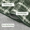 Modern Checkered Area Rug Farmhouse Geometric Print Rugs for Living Room Bedroom Low Pile Non-Slip Rug - 4 of 4