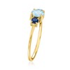 Ross-Simons 0.50 Carat Sky Blue Topaz Ring With .20 ct. t.w. Sapphires in 10kt Yellow Gold - 3 of 4