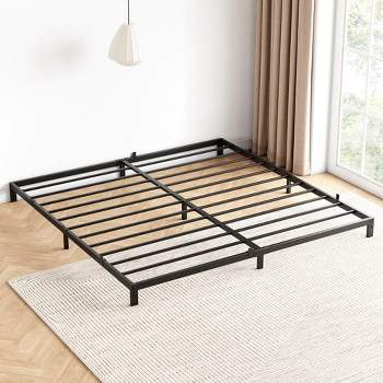 Whizmax 6 Inch King Low Profile and Heavy Duty Metal Platform Bed Frame, Non-Slip Metal Steel Slats, Black