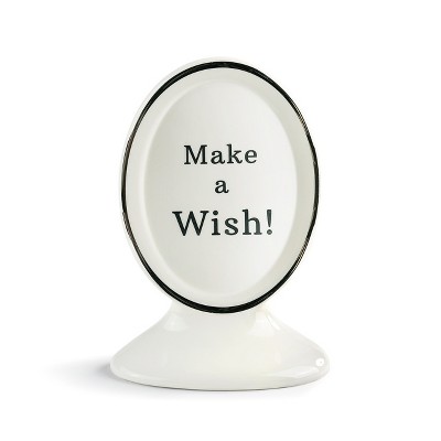 DEMDACO Make a Wish Cake Topper 7 x 5 - White