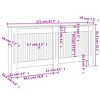 vidaXL Radiator Covers 2 pcs White MDF 67.7" - 4 of 4