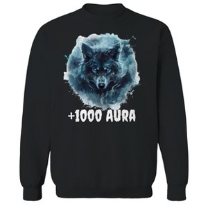 Rerun Island Men's 1000 Aura Long Sleeve Graphic Cotton Pullover Sweatshirt - 1 of 4