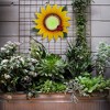 LuxenHome Sunflower Metal and Glass Outdoor Wall Decor Yellow - 3 of 4