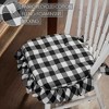 Annie Buffalo Check Black Ruffled Chair Pad 16.5x18 - 3 of 4