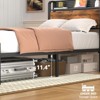 Furnulem Twin Size Bed frame with Wood Storage Headboard,Metal Platform Bed with Under Storage - 4 of 4