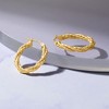 Ross-Simons Italian 14kt Yellow Gold Twisted Oval Hoop Earrings - 4 of 4