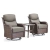 POCASSY Outdoor Swivel Rocker Patio Swivel Chairs Set, 6" Thick Cushions All Weather Wicker Swivel Glider Chairs with High Back for Porch - 3 of 4