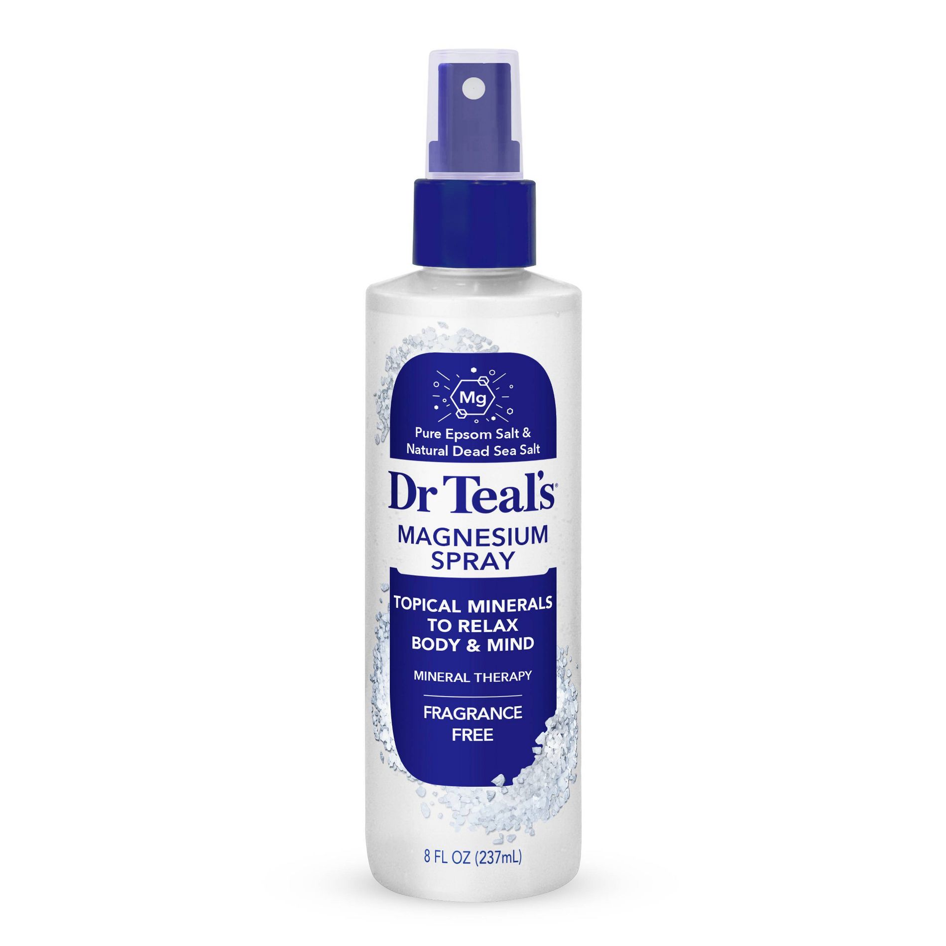 Dr Teal's Topical Magnesium Body & Foot Spray with Epsom Salt & Natural Dead Sea Salt Fragrance-Free - 8 fl oz