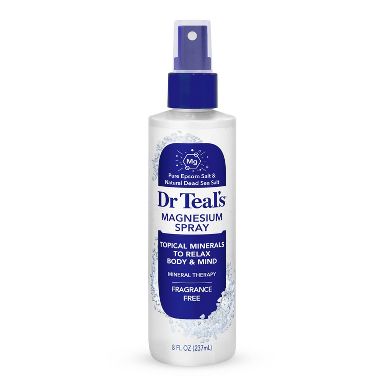 Dr Teal's Topical Magnesium Body & Foot Spray with Epsom Salt & Natural Dead Sea Salt Fragrance-Free - 8 fl oz