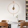 YIYIBYUS 23.6" Classical Large Decorative Wall Clock with Pendulum, Modern Non-Ticking Silent Metal Wall Clocks for Living Room, Bedroom - 4 of 4
