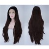 Unique Bargains Women Long Straight Hair Lace Front Wig with Wig Cap 24" 1PC - 3 of 4