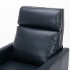 Okak Push Back Recliner Chair Accent Chair Faux Leather Recliner Sofa Chair with Solid Wood Legs for Living Room Bedroom - 3 of 4