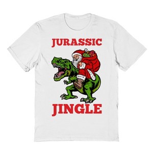 Rerun Island Men's Christmas Ruintehall Trex Short Sleeve Graphic Cotton T-Shirt - 1 of 1