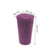 Unique Bargains Auto Car Trash Can Durable Front Seats Trash Bin Pink 1 Pc 3.5" Length 3.5" Width 6.7" Height ABS Rhinestone - 3 of 4