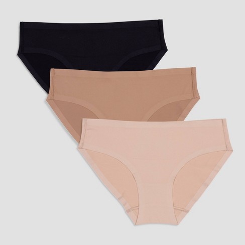 Maidenform Girls' 3pk No Show Hipster Underwear - Black/nude Brown S ...