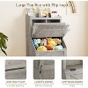 Kids Bookshelf, Toy Storage Organizer with Flip-Top Lid and Cubby, Wood Kids Bookcases Fit - 3 of 4