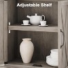 31.5" W Farmhouse Book Case with Doors, 5 Tier Book Shelf with Cabinet - 2 of 4