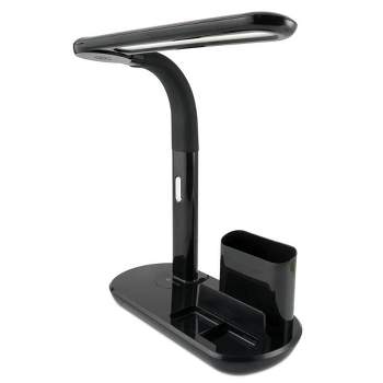 Pivoting Bankers Table Lamp with USB (Includes LED Light Bulb) Black - OttLite