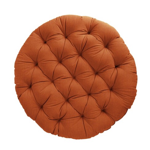 Sorra Home Tan Tufted Chair Cushion Square Back 16 x 16 x 3 (Set of 2)