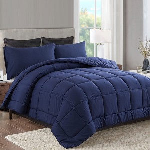 BAGOKIE 2/3 Pieces Bedding Set Down Alternative Comforter with Pillowcase - 1 of 4