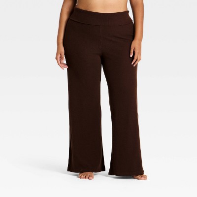 Women's Waffle Knit Pants - Wild Fable™ Brown XXL : Target