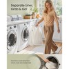 25-Gallon Handwoven Laundry Hamper with Lid and Washable Liner, Natural Water Hyacinth Basket with Wooden Feet, Steel Frame - 4 of 4