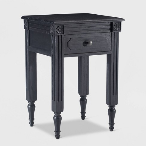 Avignon Nightstand Side Table With Drawer Vintage Black Finch Target