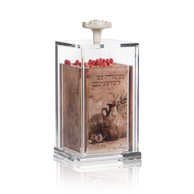 Waterdale Collection - Painted by Batya Chanukah Match Jar