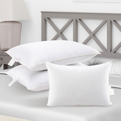 White Hypoallergenic Hollow Fiber Standard Size Pillows - Set of 2