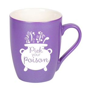 Elanze Designs Pick Your Poison Passion Purple 10 ounce New Bone China Coffee Cup Mug - 1 of 4