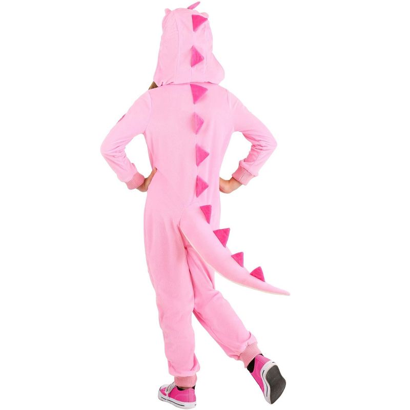 HalloweenCostumes.com Girl's Pink Dinosaur Jumpsuit, 4 of 6