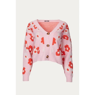 Women's RETRO KNIT FLORAL CARDIGAN - Melody Fashion