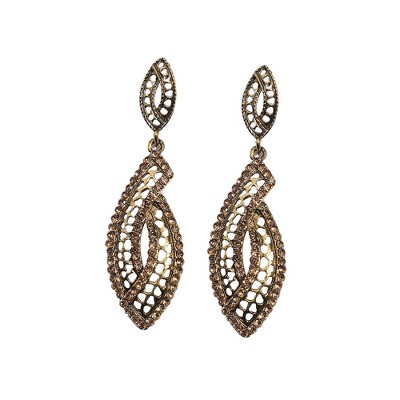 SOHI Women's Metallic Abstract Drop Earrings