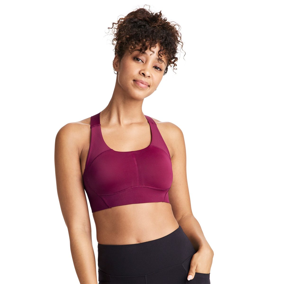 Jockey Women's Contour Hold Mid Impact Racerback Sports Bra