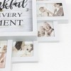 Farmhouse Shabby Chic 'Thankful' Picture Frame Collage Wall Clock White - American Art Decor: MDF & Plastic, Analog Display - 3 of 4