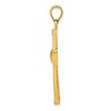 Black Bow Jewelry Men's 14k Yellow Gold Polished 2D Latin Cross Pendant, 25 x 46mm - 2 of 4