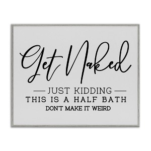 Stupell Industries Get Naked Funny Bathroom, 14" x 11" - 1 of 4