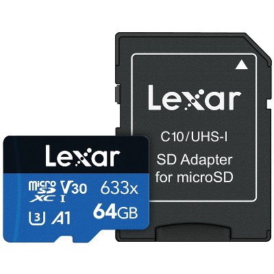 Lexar High-Performance BLUE Series 633x microSDHC/microSDXC UHS-I Card (64 GB)