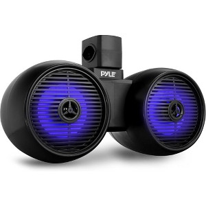 Pyle 6.5" Marine Wakeboard Bluetooth Speaker System - Black - 1 of 4